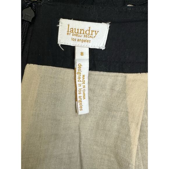 Laundry by Shelli Segal Eyelet Skirt Size 8 Black Floral Pencil Skirt - Picture 8 of 9